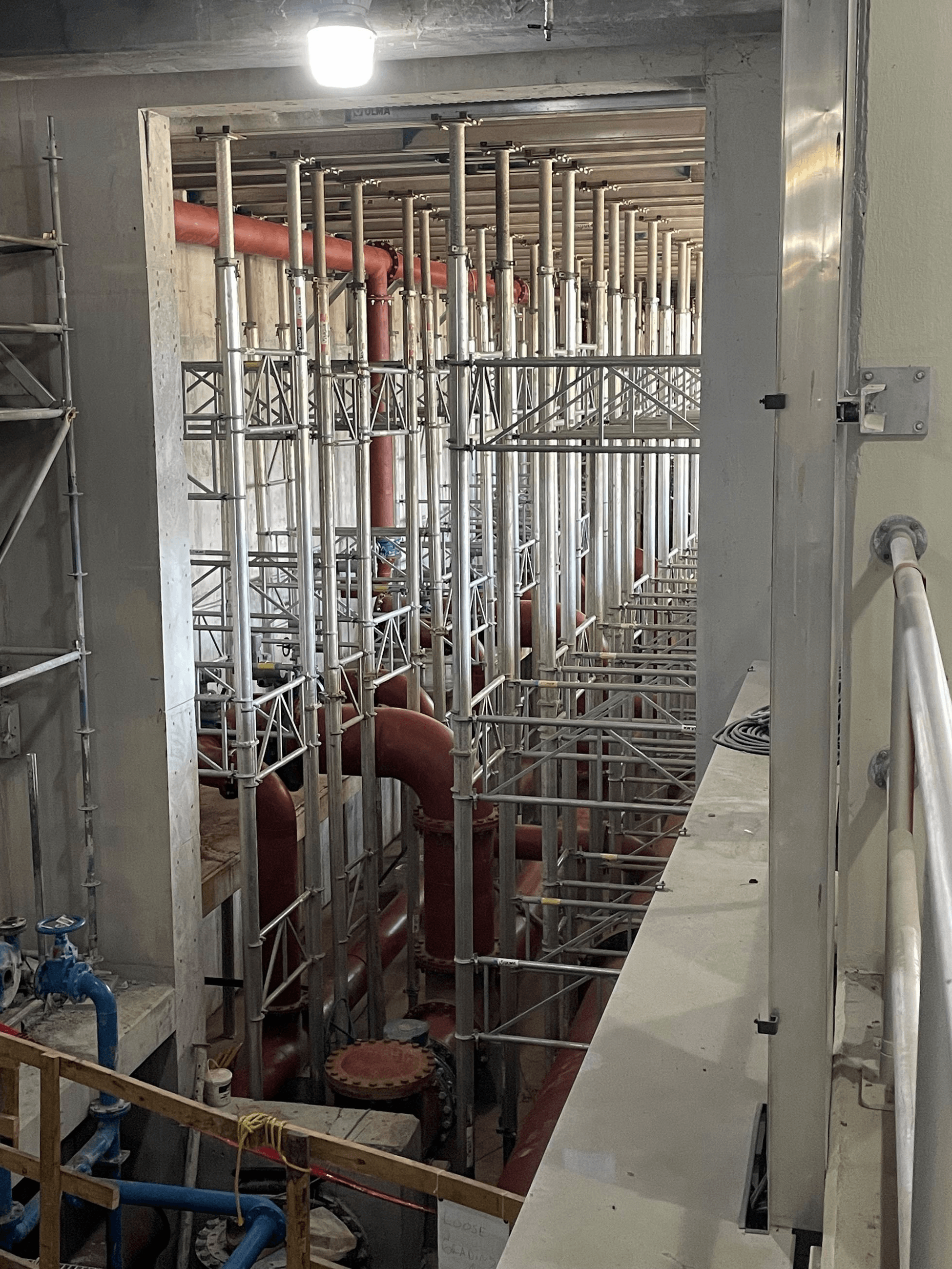 Chamber under construction