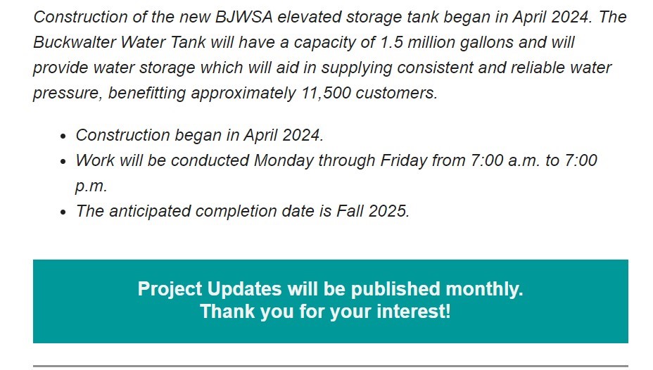 Text of project update